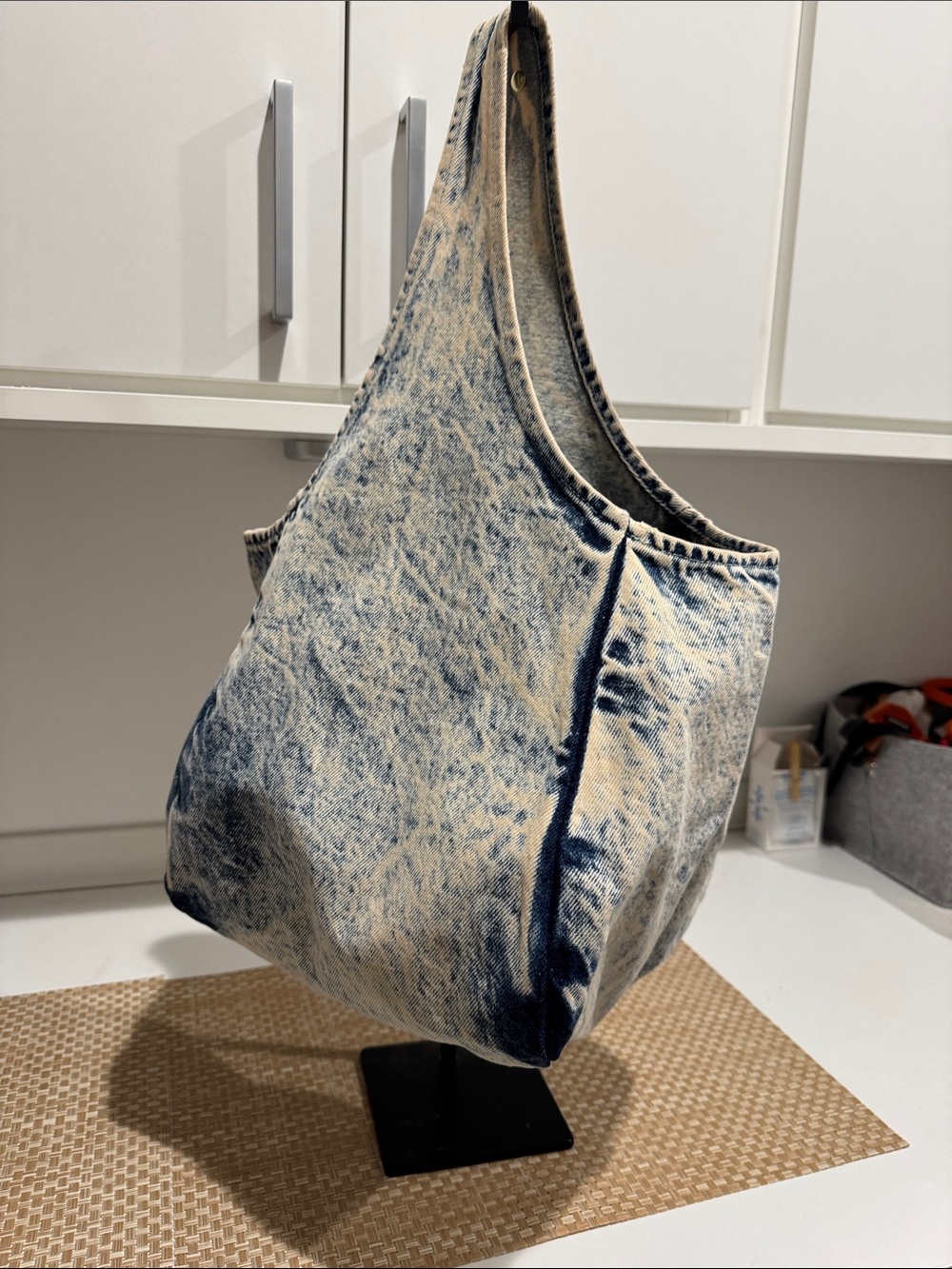 Clare V denim tote bag
